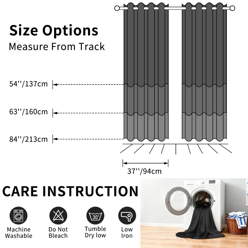 Blackout Curtain Panel – Eyelet Top, Double Layer