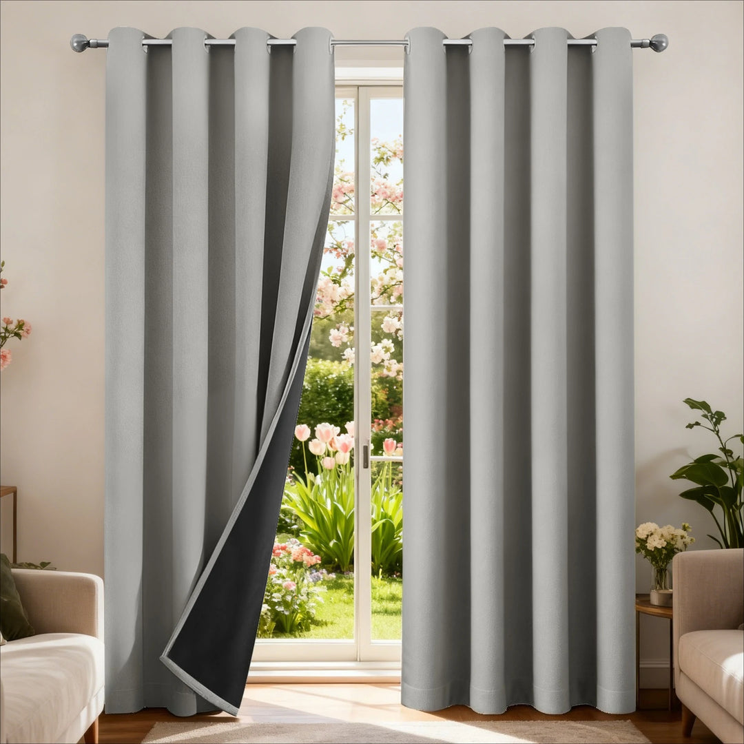Blackout Curtain Panel – Eyelet Top, Double Layer