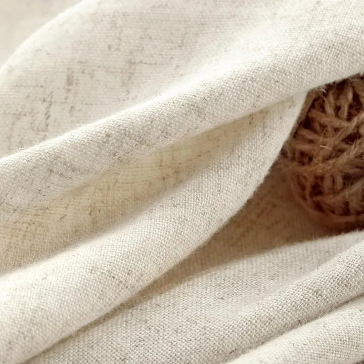 Linen-Look Waterproof Shower Curtain