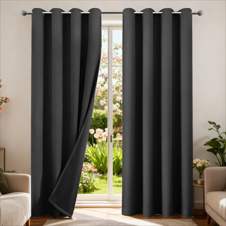 Blackout Curtain Panel – Eyelet Top, Double Layer