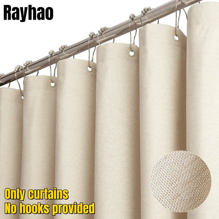 Waterproof Fabric Shower Curtain – Linen Look