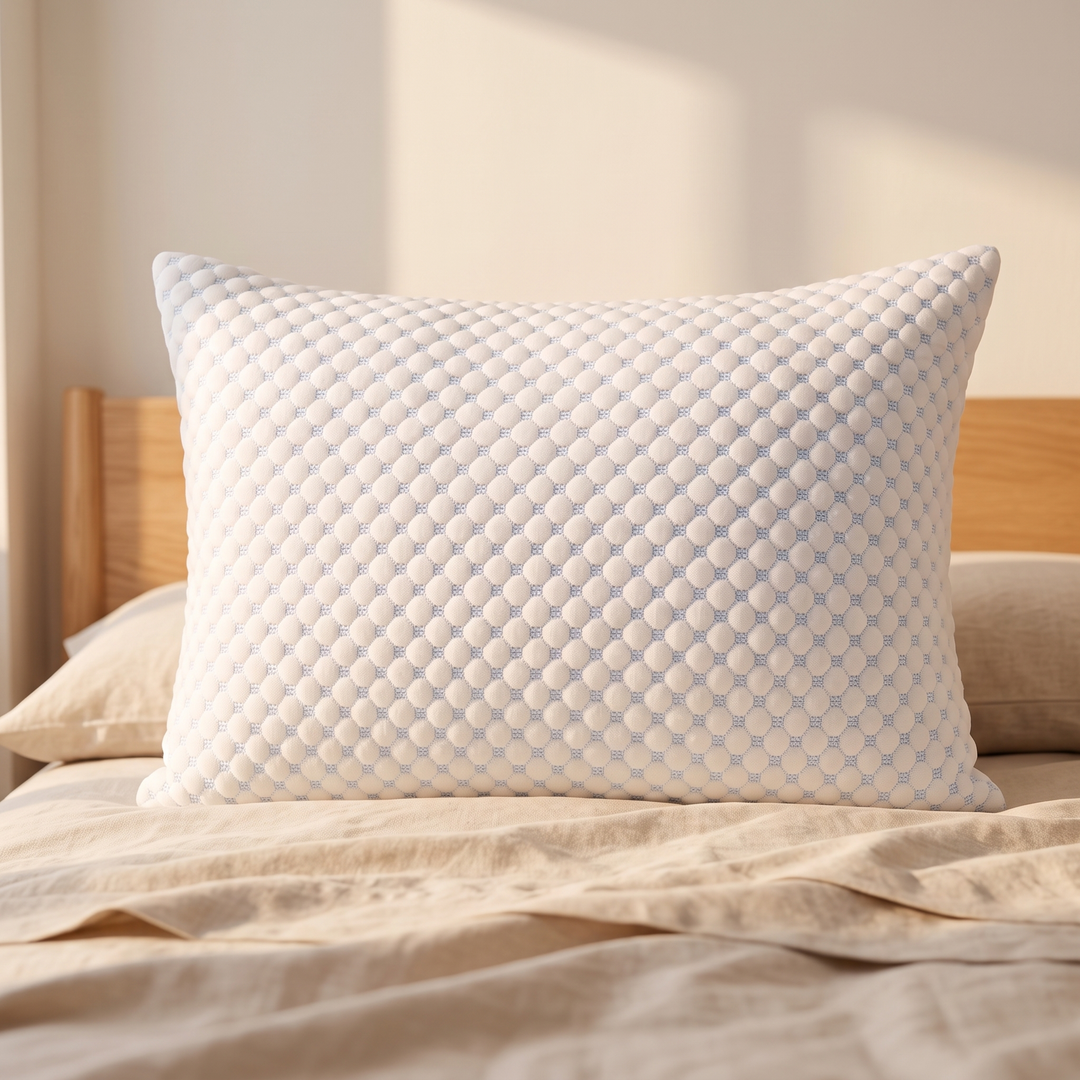 Side Sleeper Pillow – Adjustable Shredded Memory Foam in White