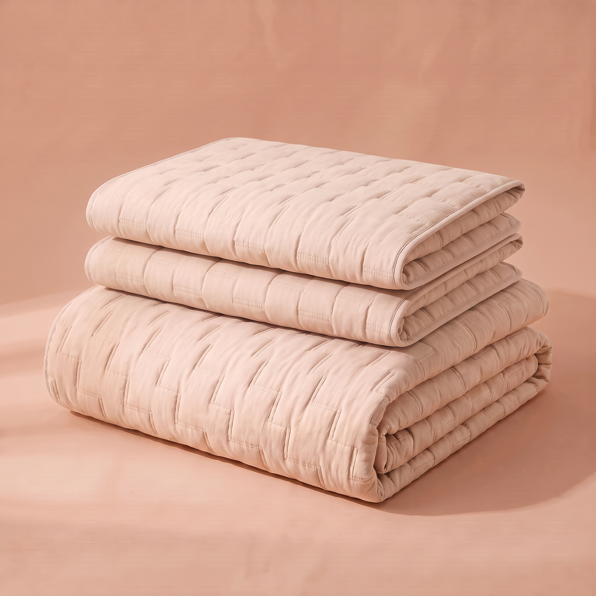 Channel Quilted Bedspread Set in Sand
