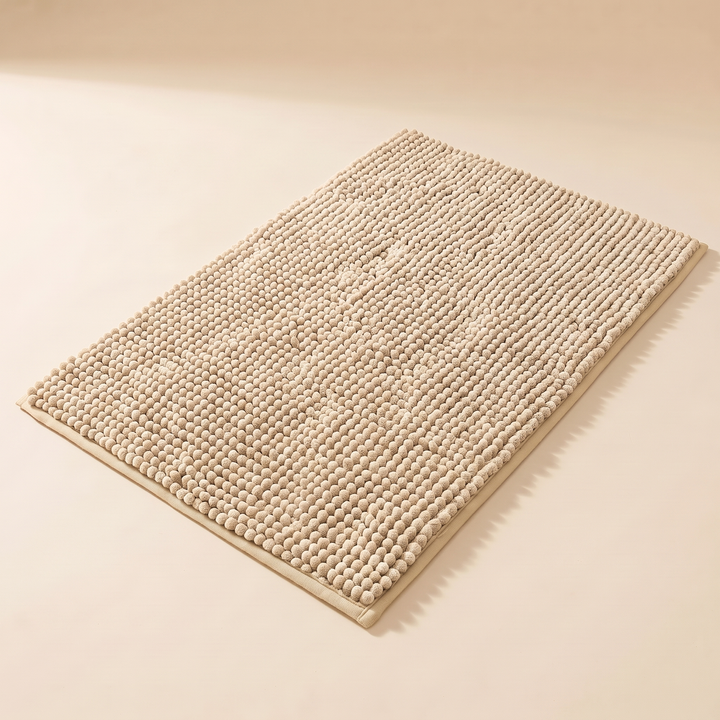 Chenille Bath Mat – Non-Slip in Camel