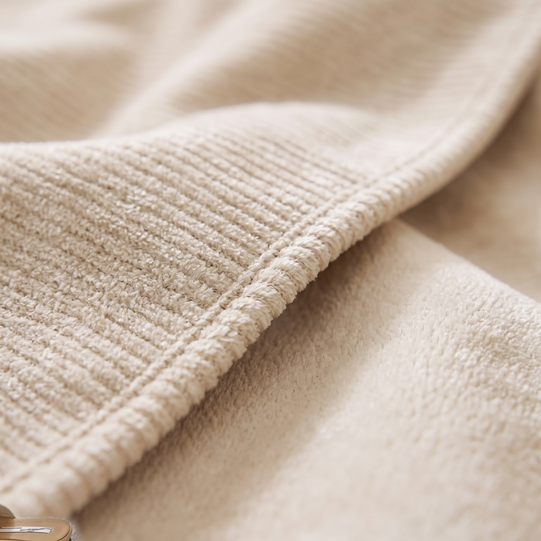 Chenille Couch Cover – Non-Slip in Beige