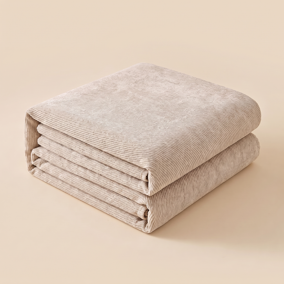 Chenille Couch Cover – Non-Slip in Beige