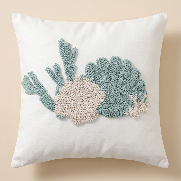 Coastal Throw Pillow Cover – Tufted