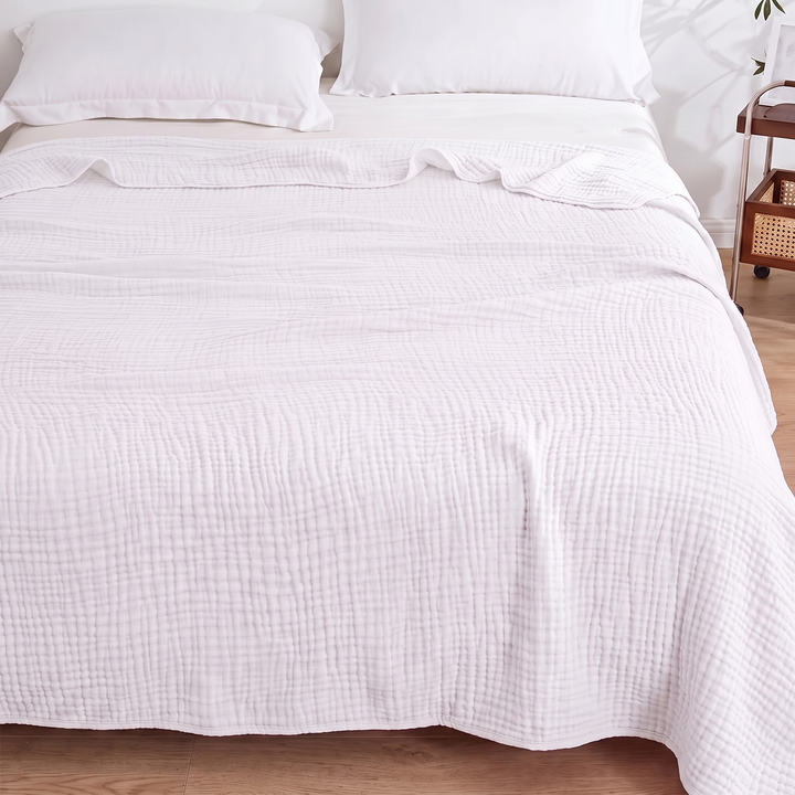 Cotton Muslin Blanket – 6 Layer in White