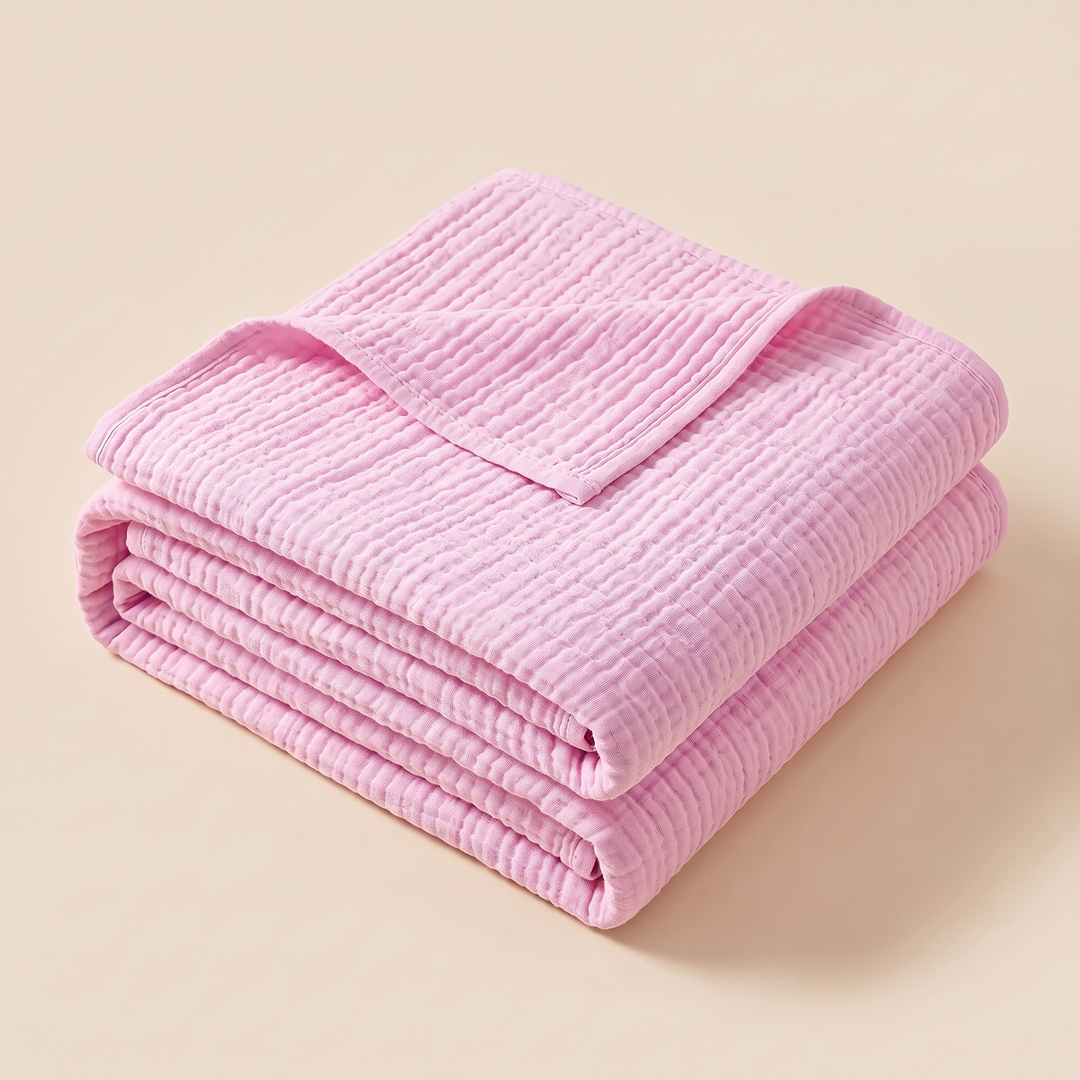 Cotton Muslin Blanket – 6 Layer in Pink