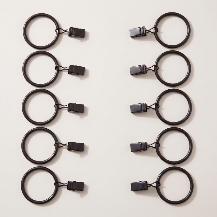 Metal Curtain Rings with Clips