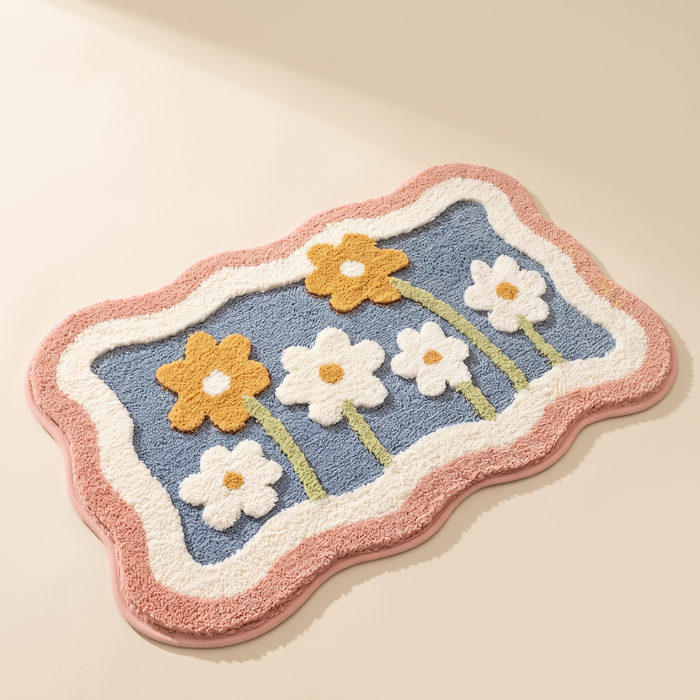 Floral Bath Mat – Tufted