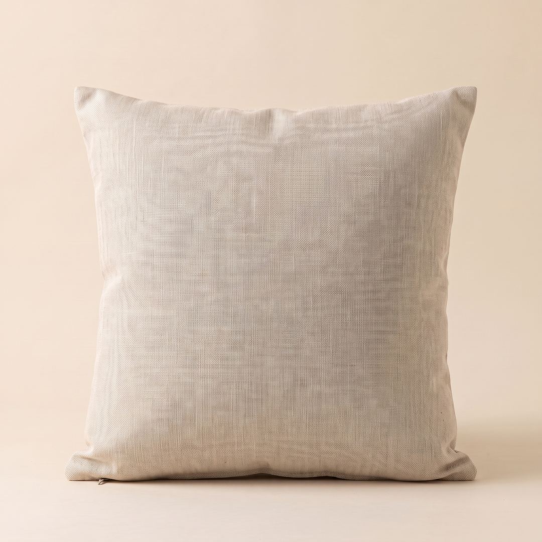Linen-Look Pillow Cover in Beige