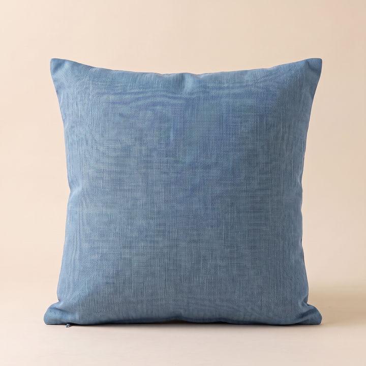 Linen-Look Pillow Cover in Blue