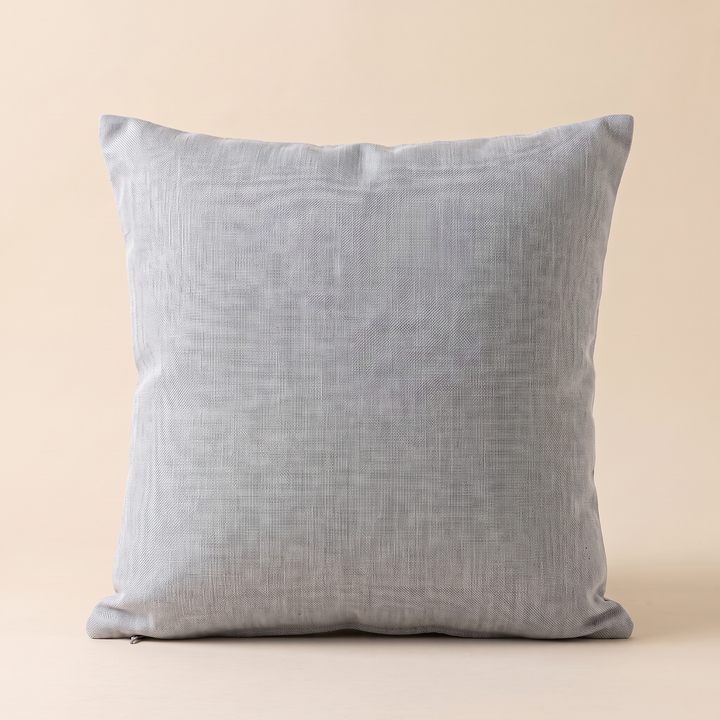 Linen-Look Pillow Cover in Light Gray