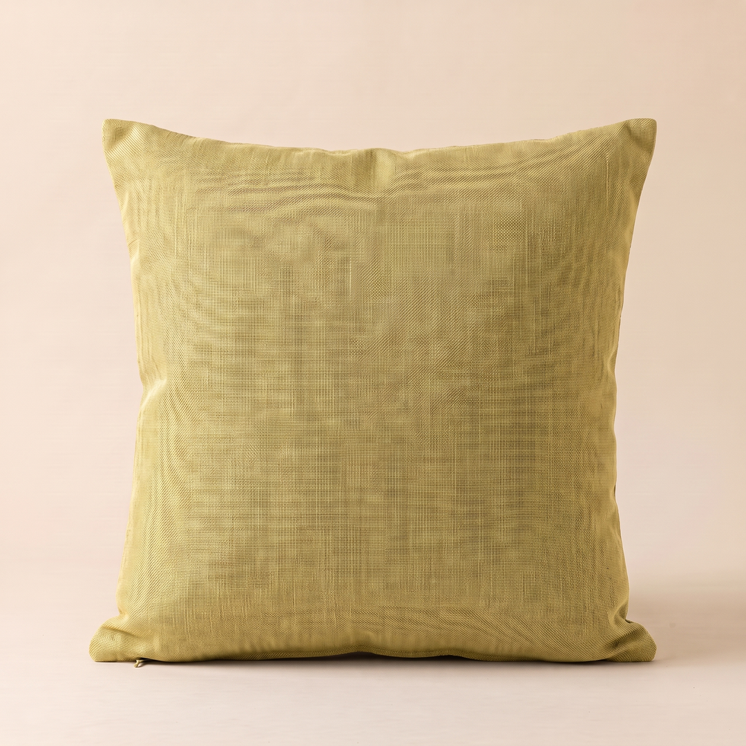 Linen-Look Pillow Cover in Olive Green