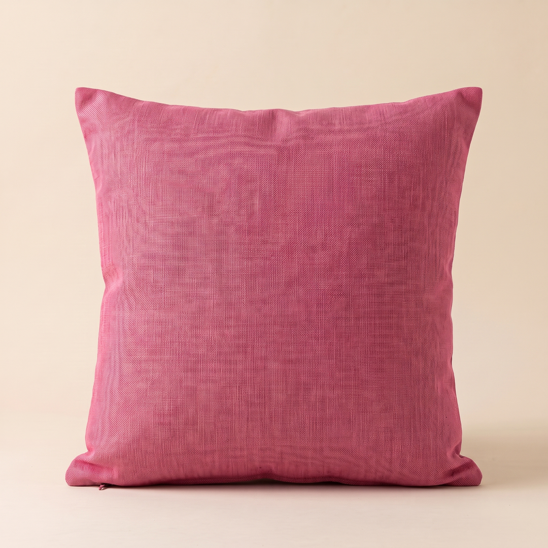 Linen-Look Pillow Cover in Pink