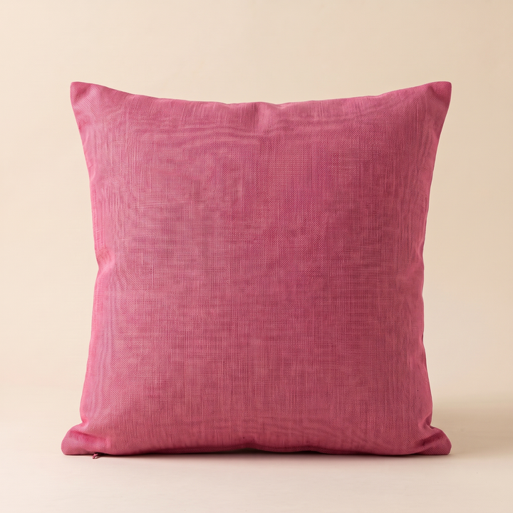Linen-Look Pillow Cover in Pink