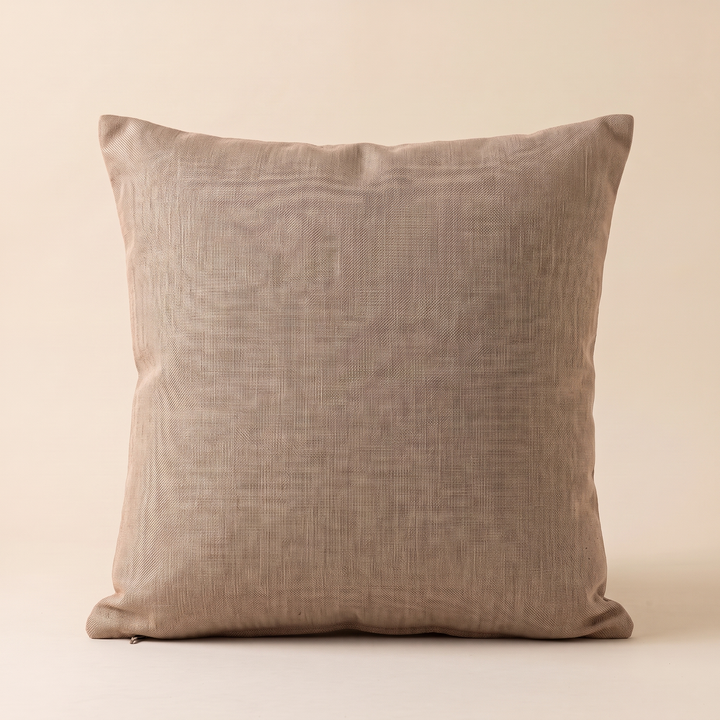 Linen-Look Pillow Cover in Tan