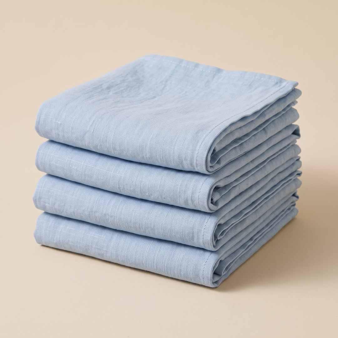 Linen Napkins – Set of 4 in Dusty Blue