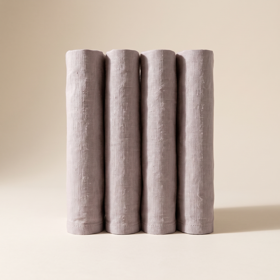 Linen Napkins – Set of 4 in Mauve