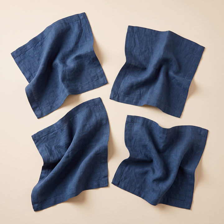 Linen Napkins – Set of 4 in Navy Blue