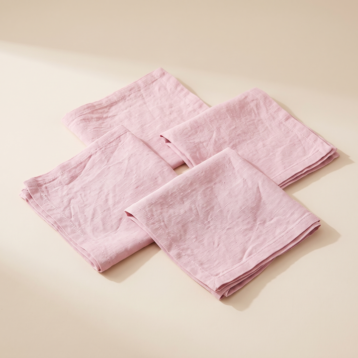 Linen Napkins – Set of 4 in Pink