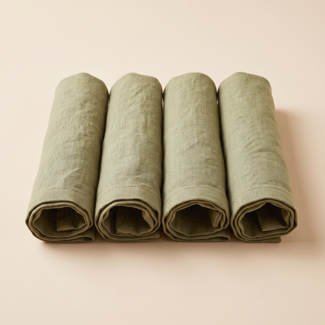 Linen Napkins – Set of 4 in Sage