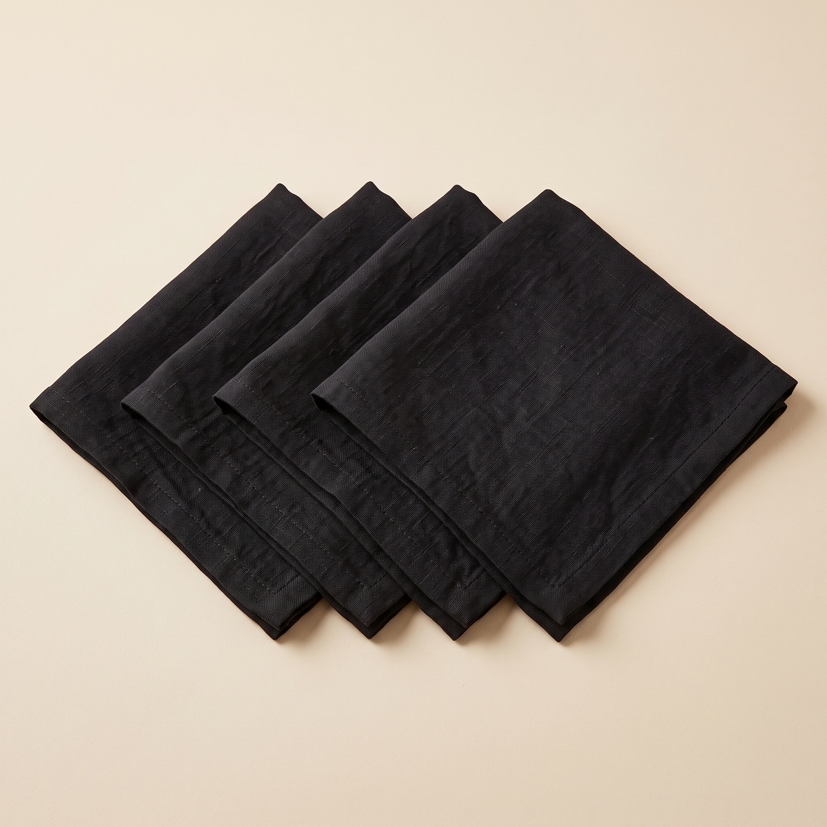 Linen Napkins – Set of 4 in Black