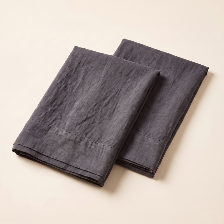 Linen Pillowcases – Set of 2 in Dark Gray