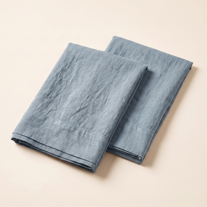 Linen Pillowcases – Set of 2 in Dusty Blue