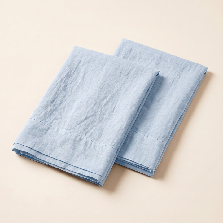 Linen Pillowcases – Set of 2 in Light Blue