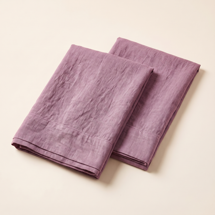 Linen Pillowcases – Set of 2 in Mauve