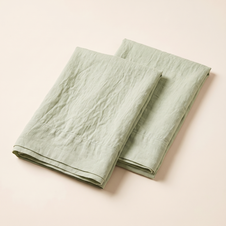 Linen Pillowcases – Set of 2 in Sage