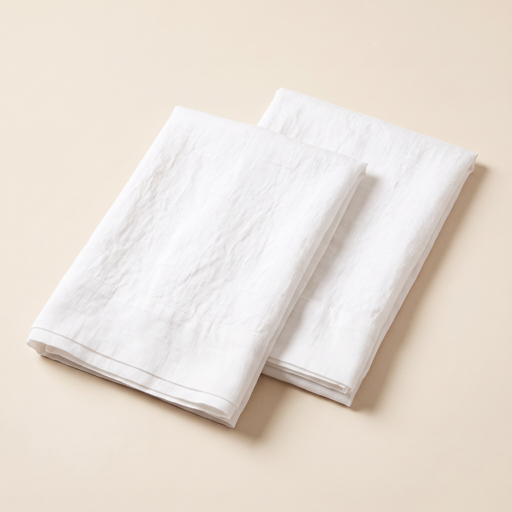 Linen Pillowcases – Set of 2 in White