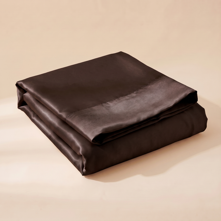 Satin Pillowcase for Hair in Chocolate Brown