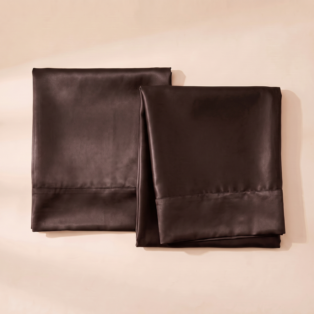 Satin Pillowcase for Hair in Chocolate Brown