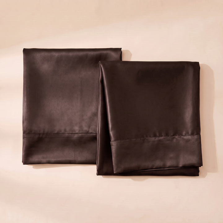 Satin Pillowcase for Hair in Chocolate Brown