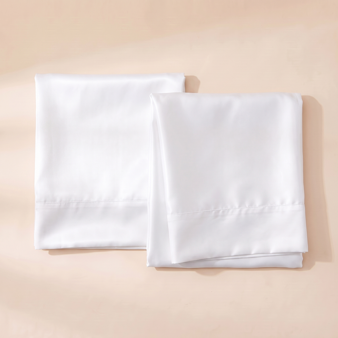 Satin Pillowcase for Hair in White