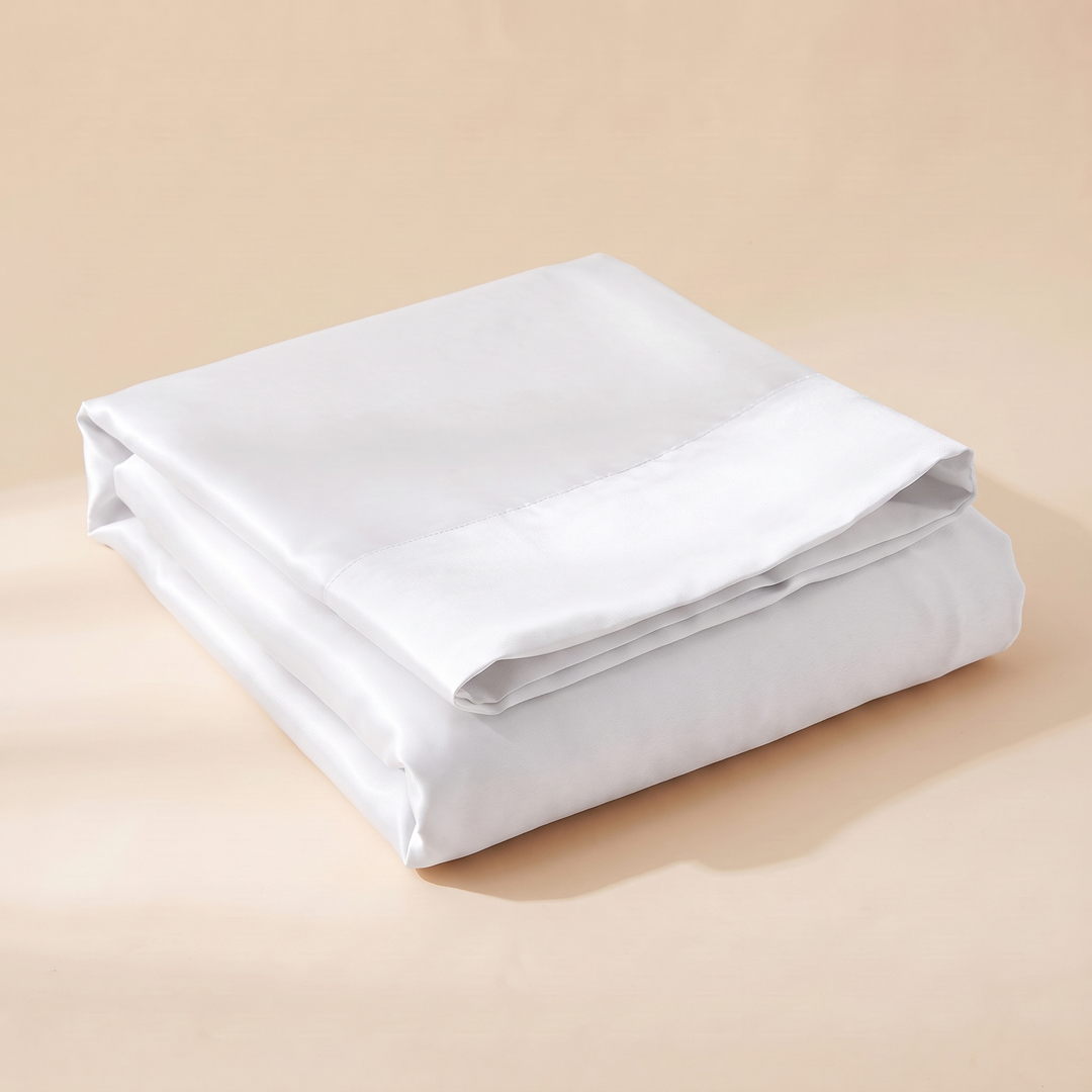 Satin Pillowcase for Hair in White
