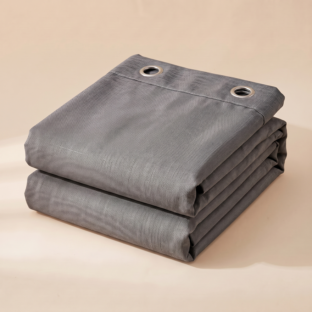 Waterproof Fabric Shower Curtain in Dark Gray