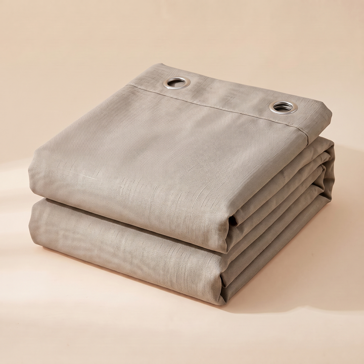 Waterproof Fabric Shower Curtain in Taupe