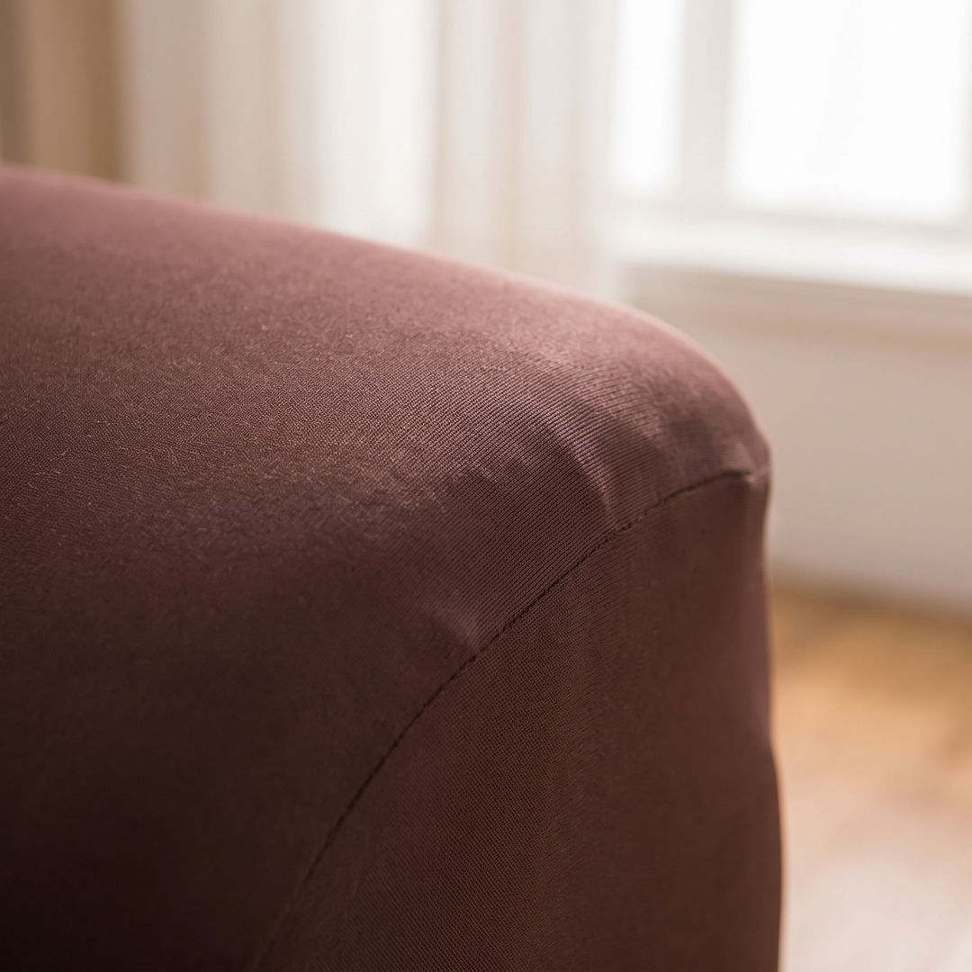 Stretch Couch Cover in Chocolate Brown