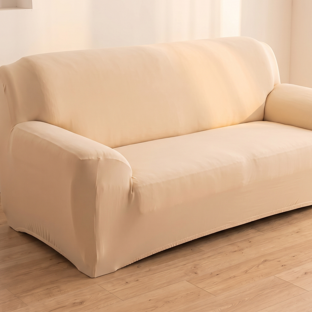 Stretch Couch Cover in Beige