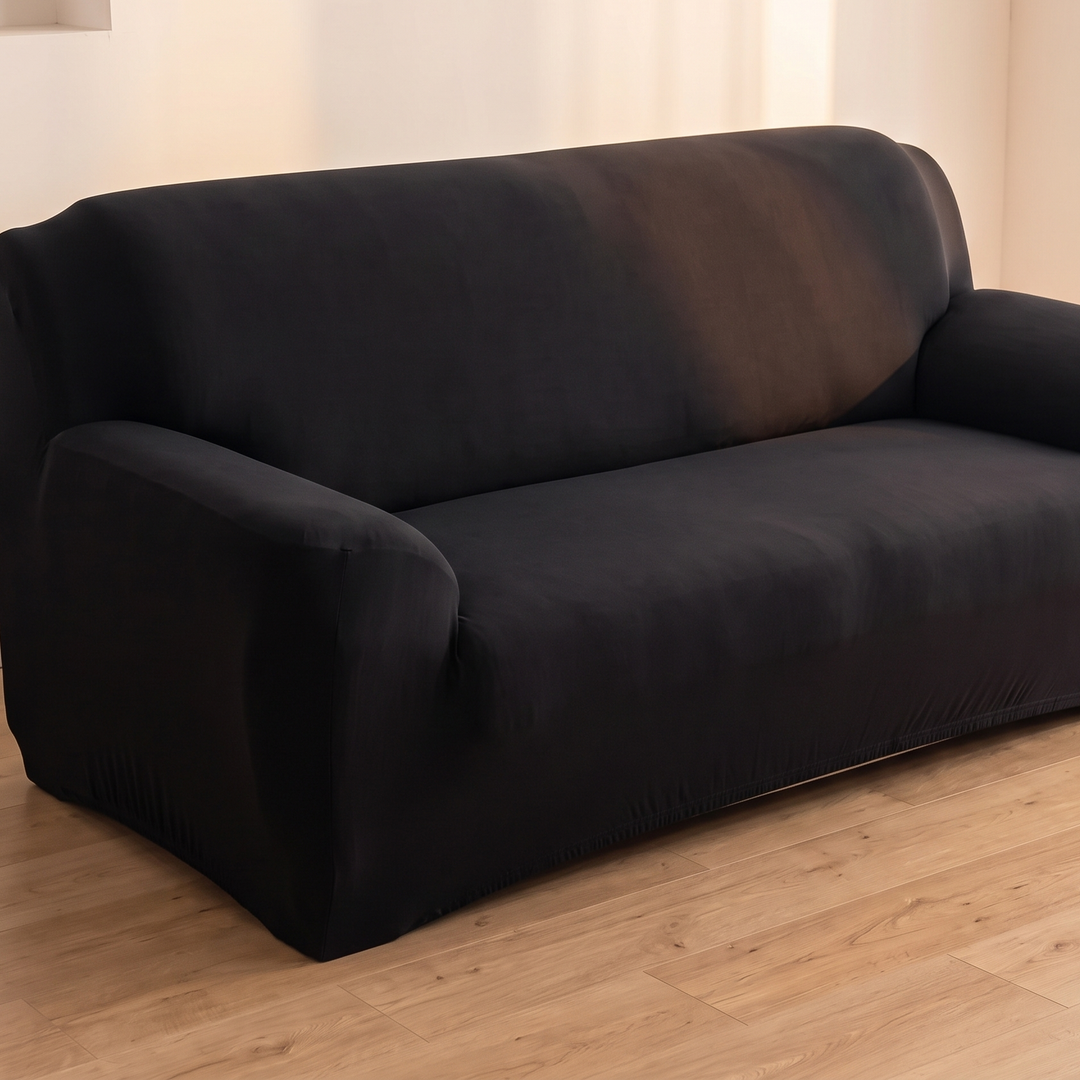 Stretch Couch Cover in Black