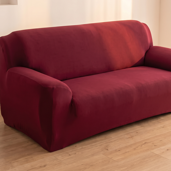 Stretch Couch Cover in Burgundy