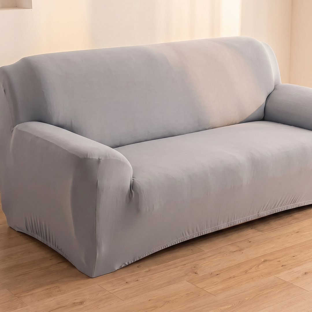 Stretch Couch Cover in Light Gray