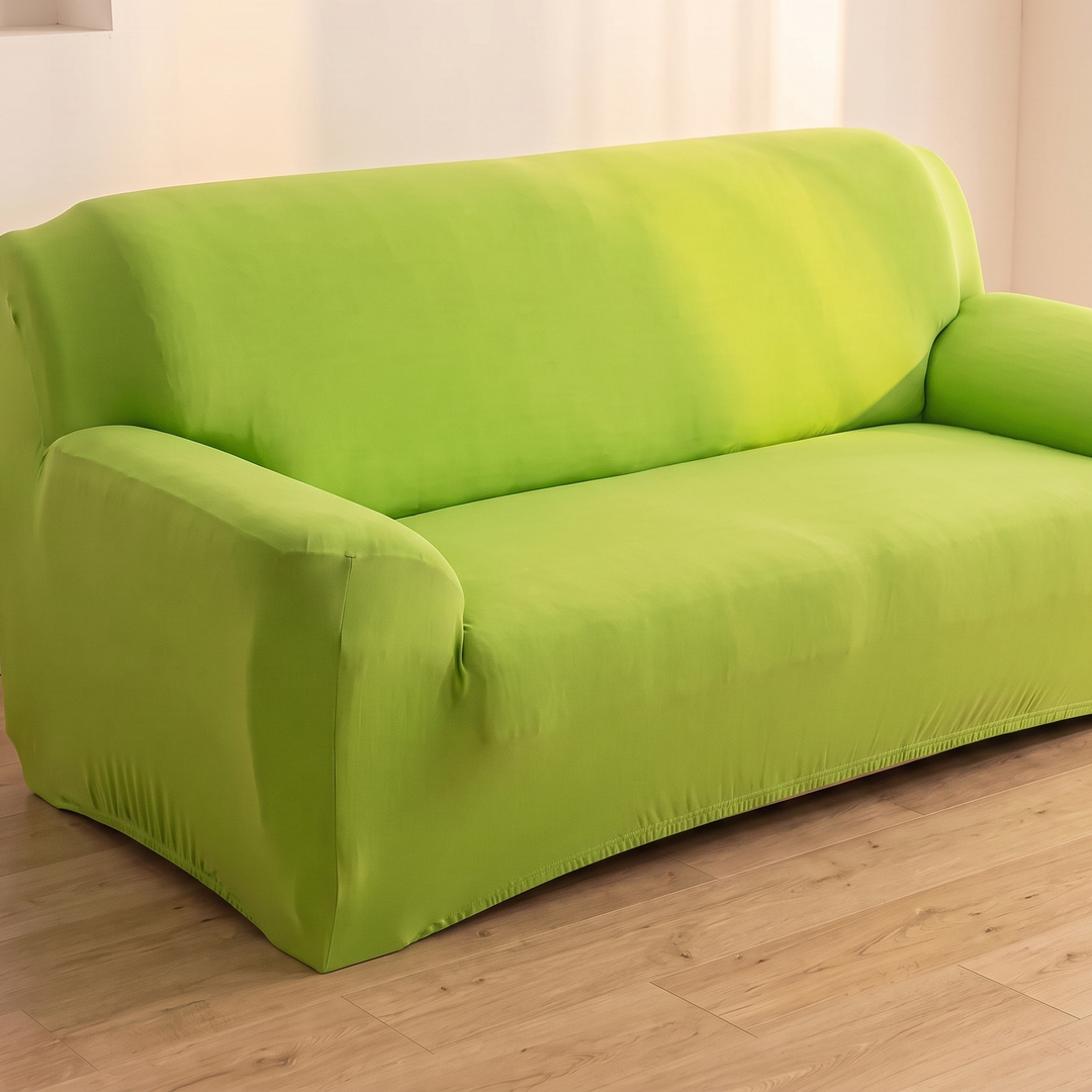 Stretch Couch Cover in Lime Green