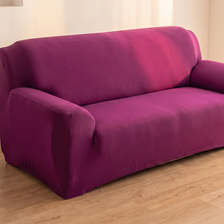 Stretch Couch Cover in Magenta