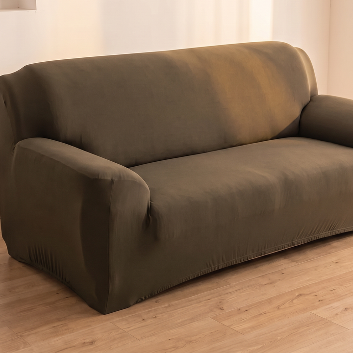 Stretch Couch Cover in Olive Green