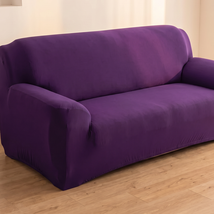 Stretch Couch Cover in Purple